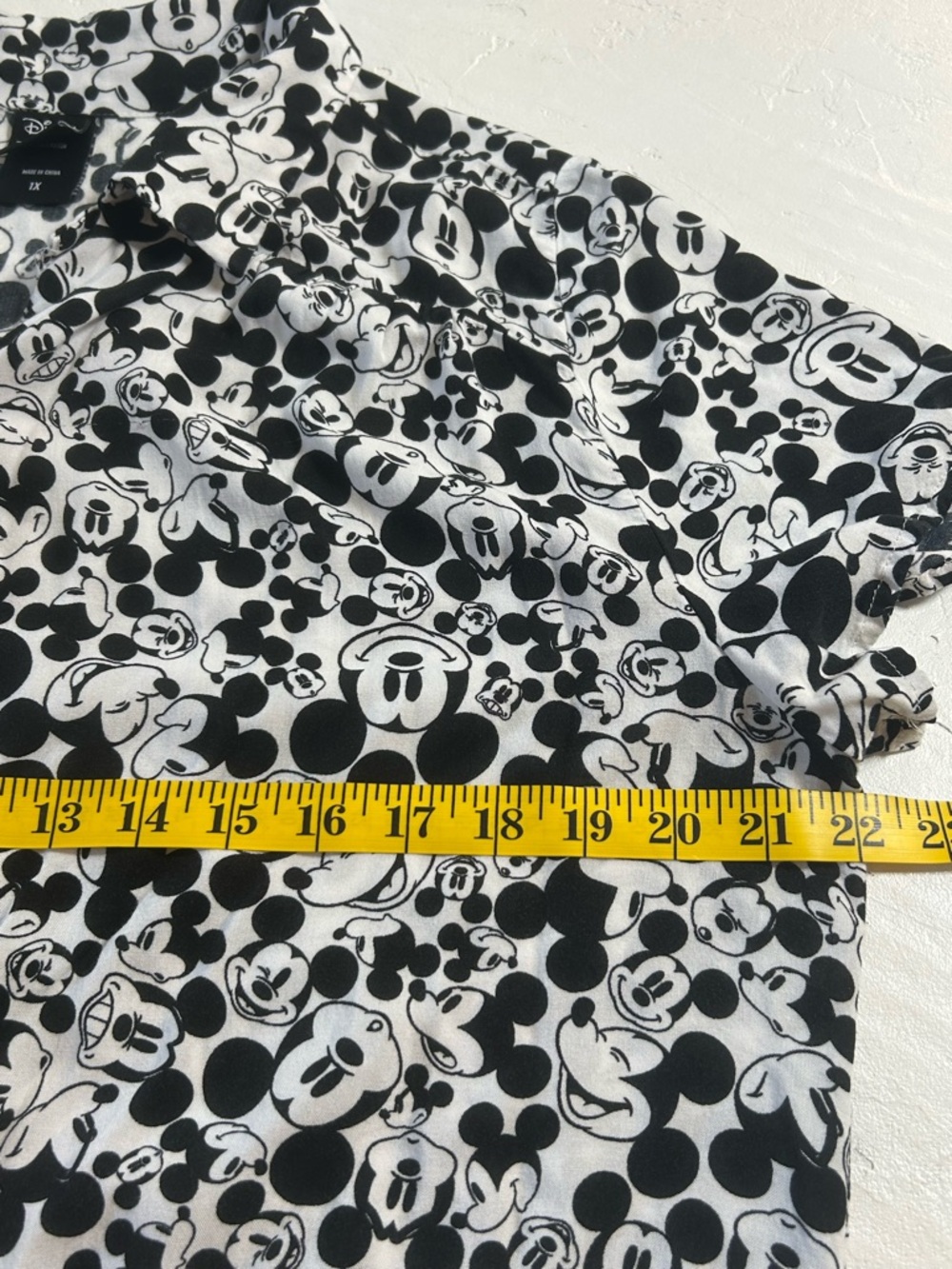 Her Universe Black and White Mickey Mouse Tie-Front Button Down - Picture 5 of 10